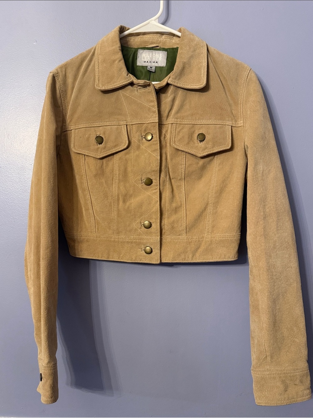 Vintage Wilson Leather Suede Jacket Y2K Trucker Cowgirl Boho Hippie Quiet Luxury